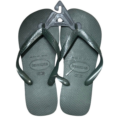 Havaianas Unisex Flip Flop Sandals Dark Olive Green Size 7/8W- 6/7M New With Tag