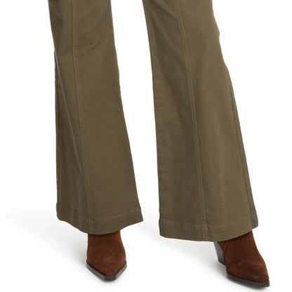 Gloria Vanderbilt Womens Cargo Jeans High Rise Wide Leg Deep Amazon Green Sz 14