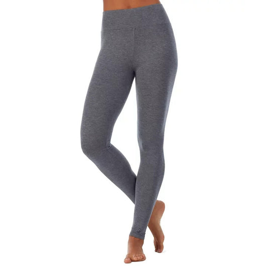 Cuddl Duds Softwear with Stretch High Waist Leggings Charcoal Size M