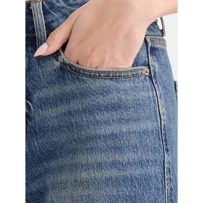 Time and Tru Womens High Rise Barrel Jeans 26.5" Inseam Dark Wash Size 12