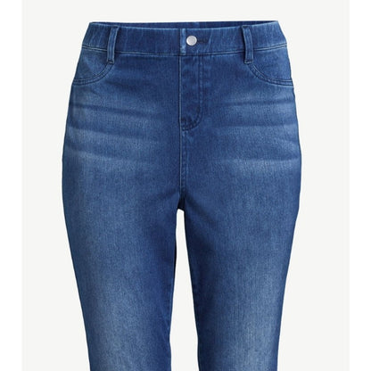 Time and Tru Womens Jeggings High Rise 29" Inseam Zip Fly Medium Denim Size L