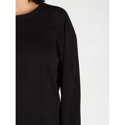 Athletic Works Womens Fleece Crewneck Sweatshirt Black Soot Size S