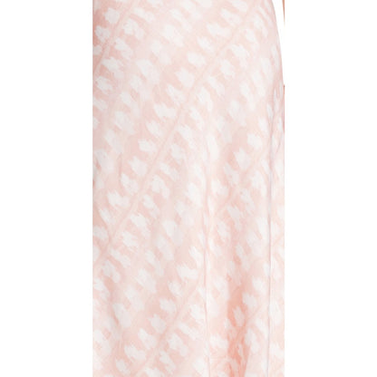 Time and Tru Womens Satin Midi Slip Skirt Pearl Blush Brush Marks Size L