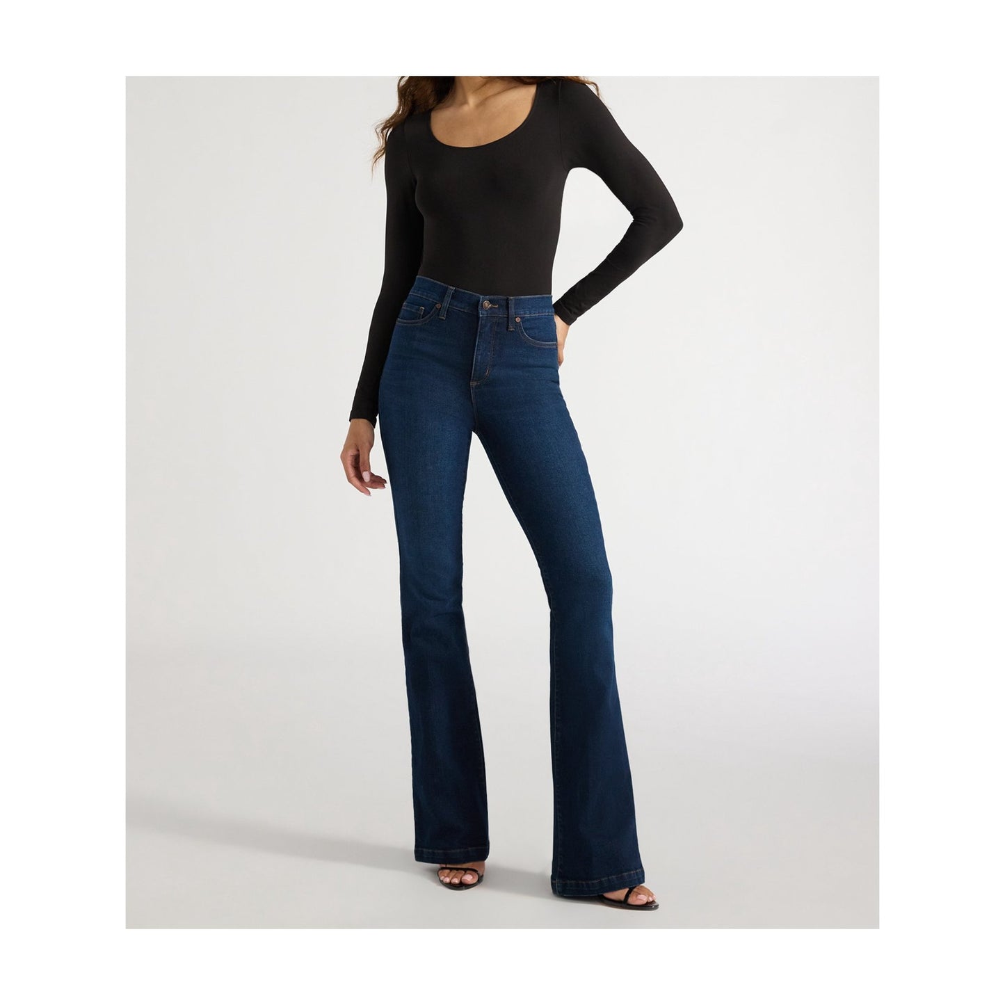 Sofia Jeans Womens Melisa Flare High Rise Jeans Dark Wash Size 20