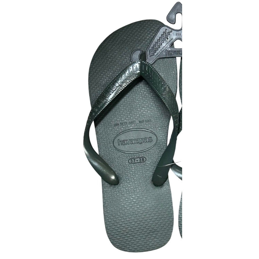 Havaianas Unisex Flip Flop Sandals Dark Olive Green Size 7/8W- 6/7M New With Tag