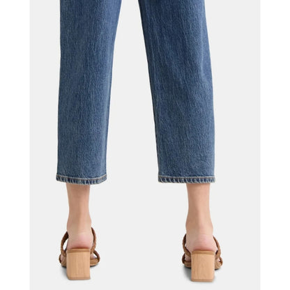 Time and Tru Womens High Rise Barrel Jeans 26.5" Inseam Dark Wash Size 12