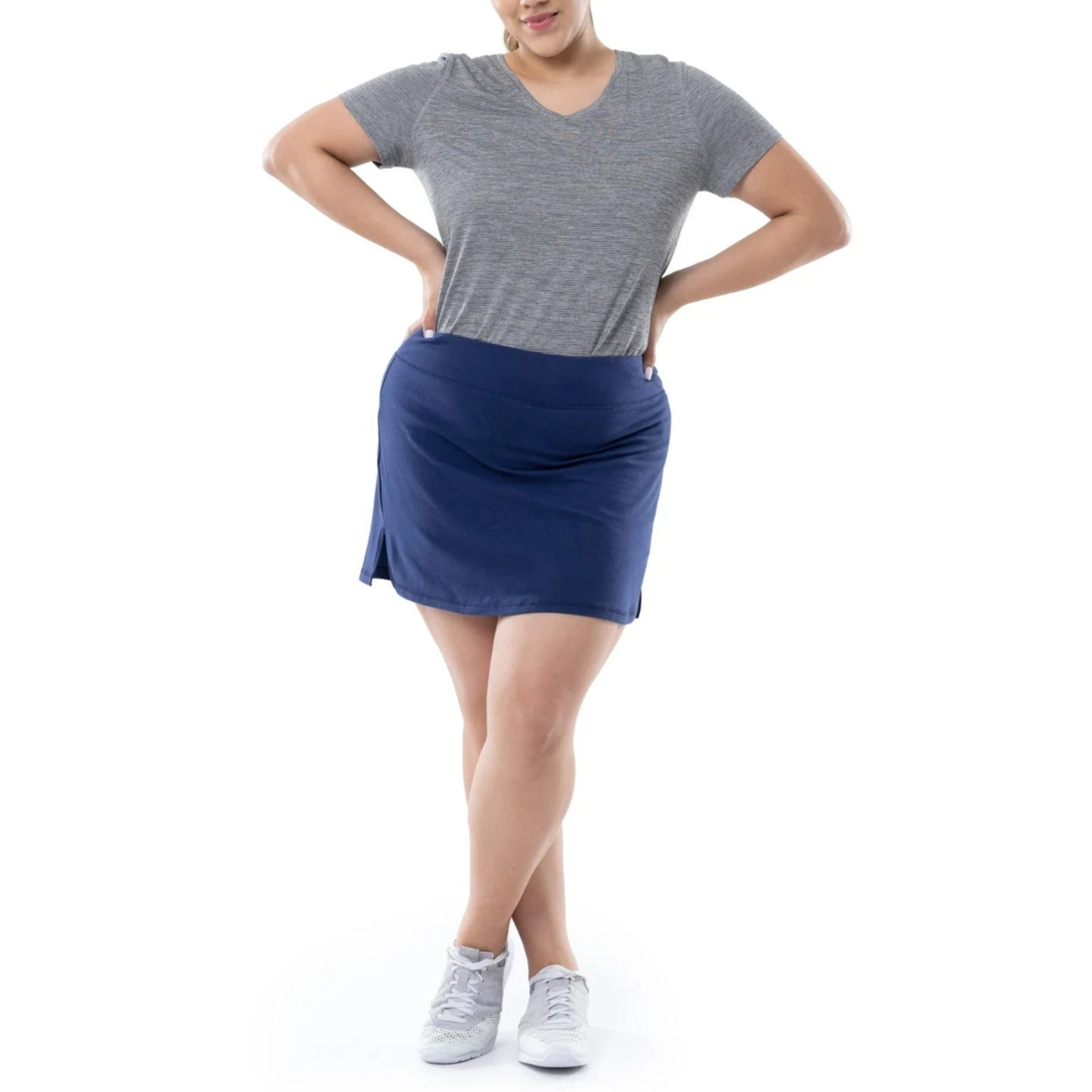 Athletic Works Womens Plus Core Active Dri-Works Skort Blue Size 2X (20W-22W)