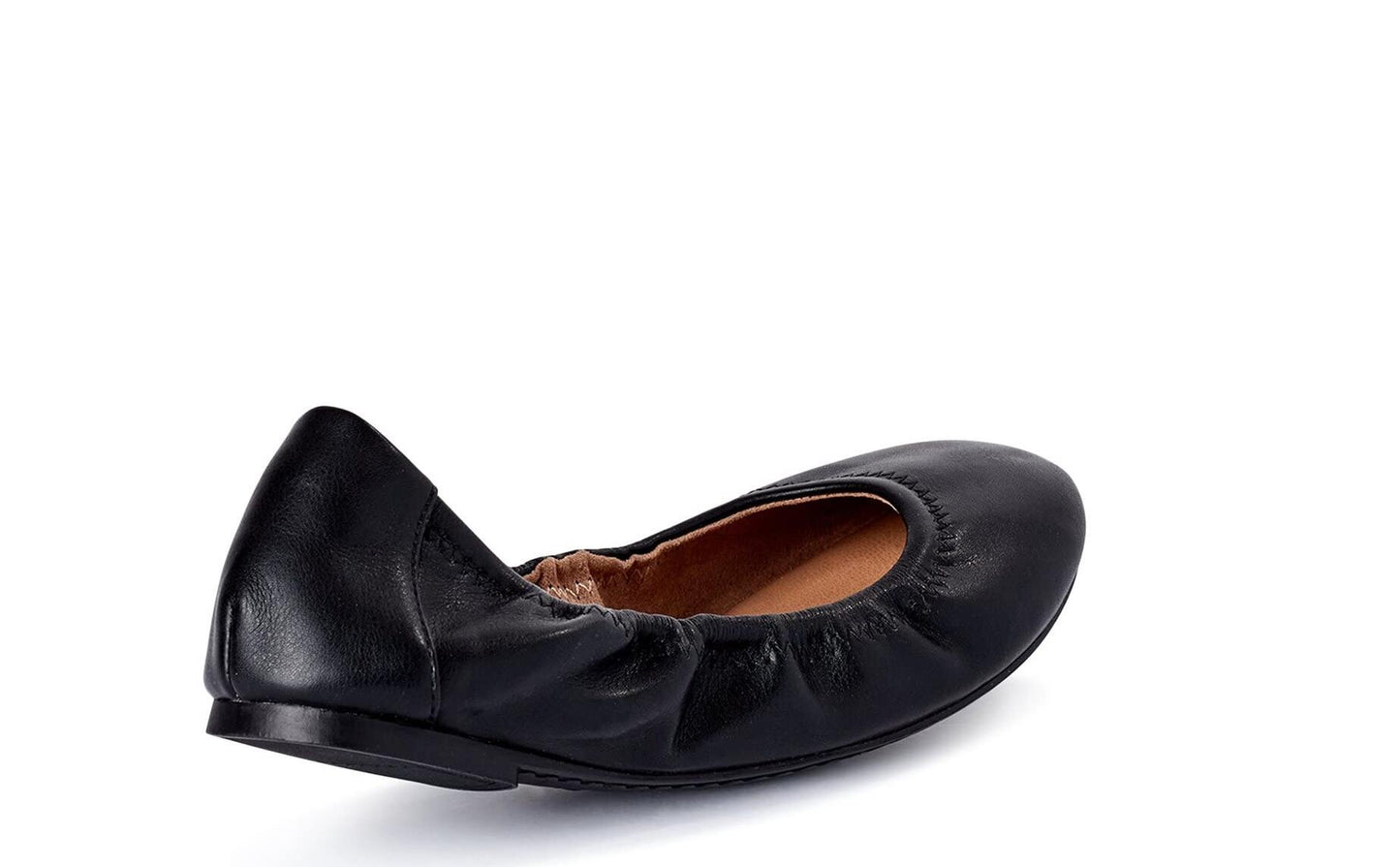 Time and Tru Womens Scrunch Ballet Flats Black Size 9.5M