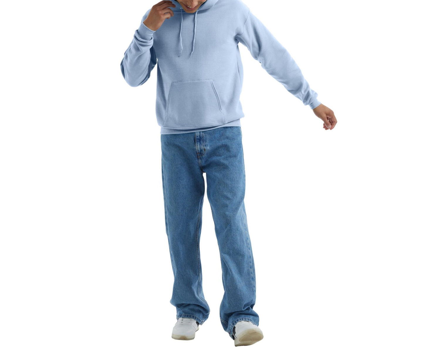 Hanes Men's & Big Men's EcoSmart Fleece Pullover Hoodie Light Blue Size XL