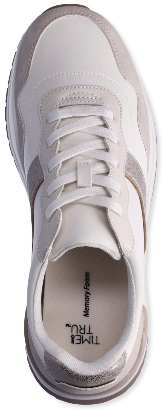 Time and Tru Women's Chunky Jogger Sneakers Lightweight Lace-Up Tan Size 8 M