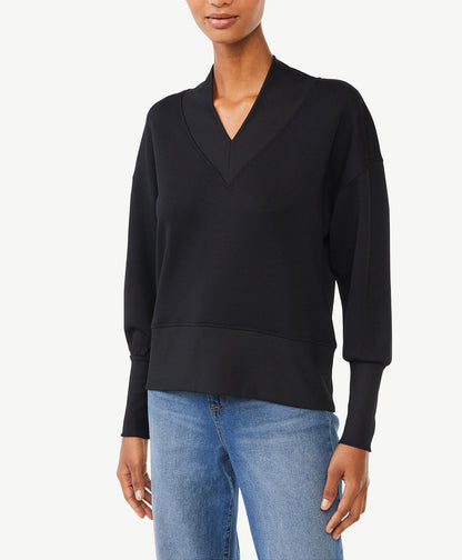 Scoop Womens and Womens Plus Scubaknit V-Neck Sweatshirt