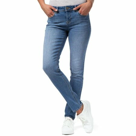 Jordache Womens and Womens Plus Mid Rise Skinny Jeans Light Enzyme Size 20