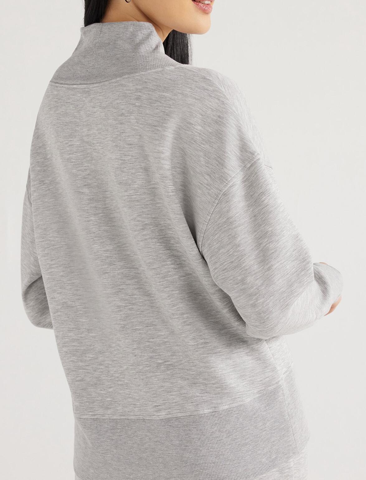 Scoop Womens and Womens Plus Scubaknit V-Neck Sweatshirt