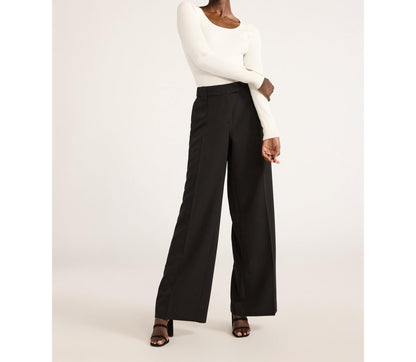 Scoop Women’s and Women's Plus Ultimate Crepe Wide Leg Trouser Black Soot Size 8