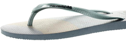 Havaianas Womens Slim Palette Glow Flip Flop Sandals Ashley Blue Size 11/12
