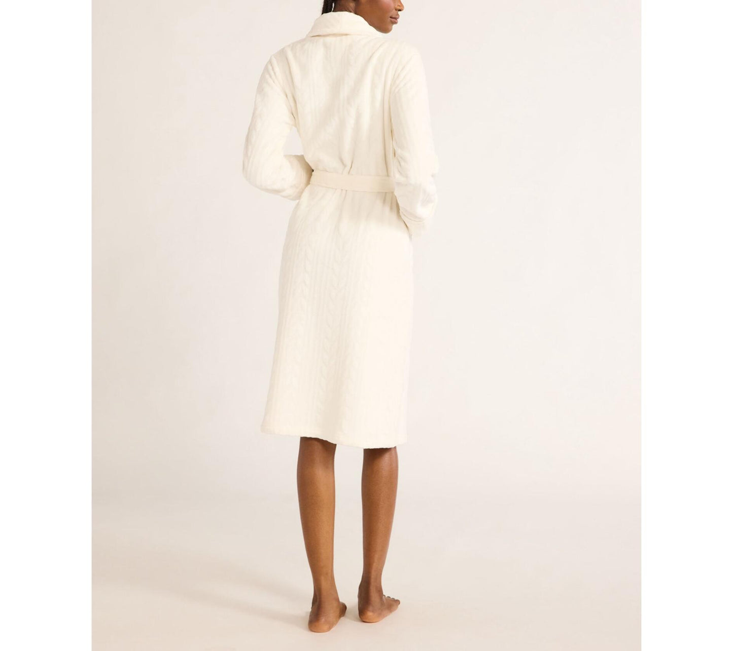 Joyspun Womens Plush Robe Winter White Size M