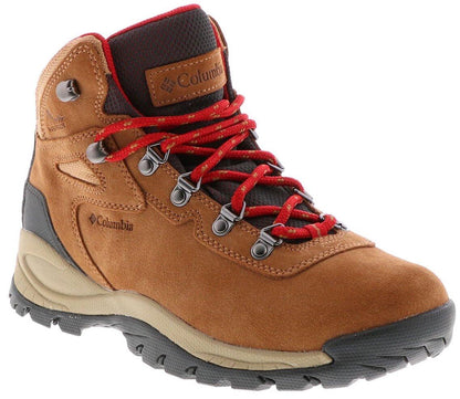 Columbia Womens Newton Ridge Waterproof Hiking Boots Elk/Mountain Red Size 7.5