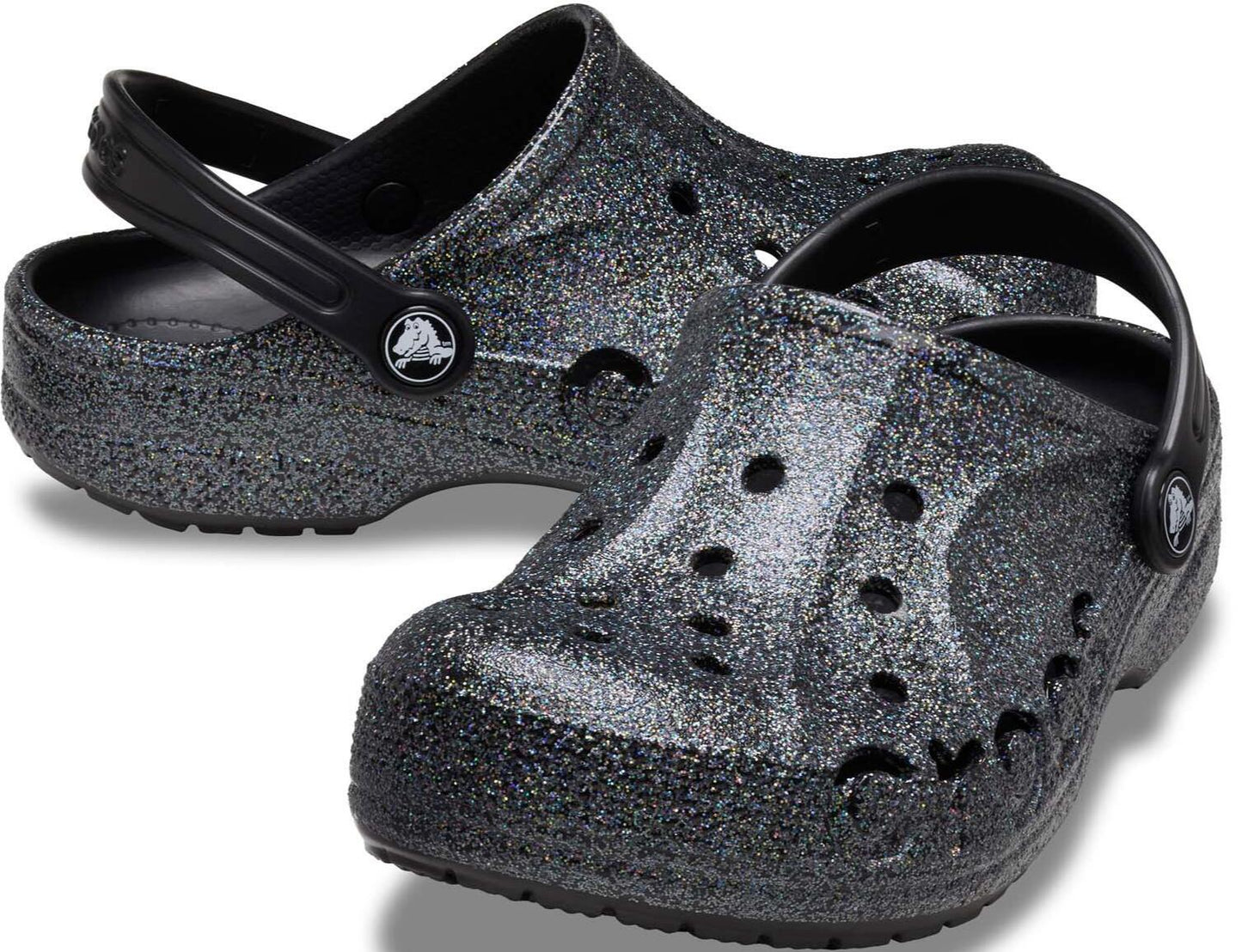 Toddler Baya Glitter Clog Black/Multi Size 7 Toddler