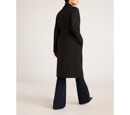 Sofia Jeans Womens Plus Size Double Breasted Trench Coat Black Soot Size XL