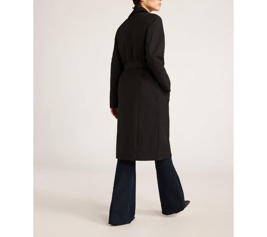 Sofia Jeans Womens Plus Size Double Breasted Trench Coat Black Soot Size XL