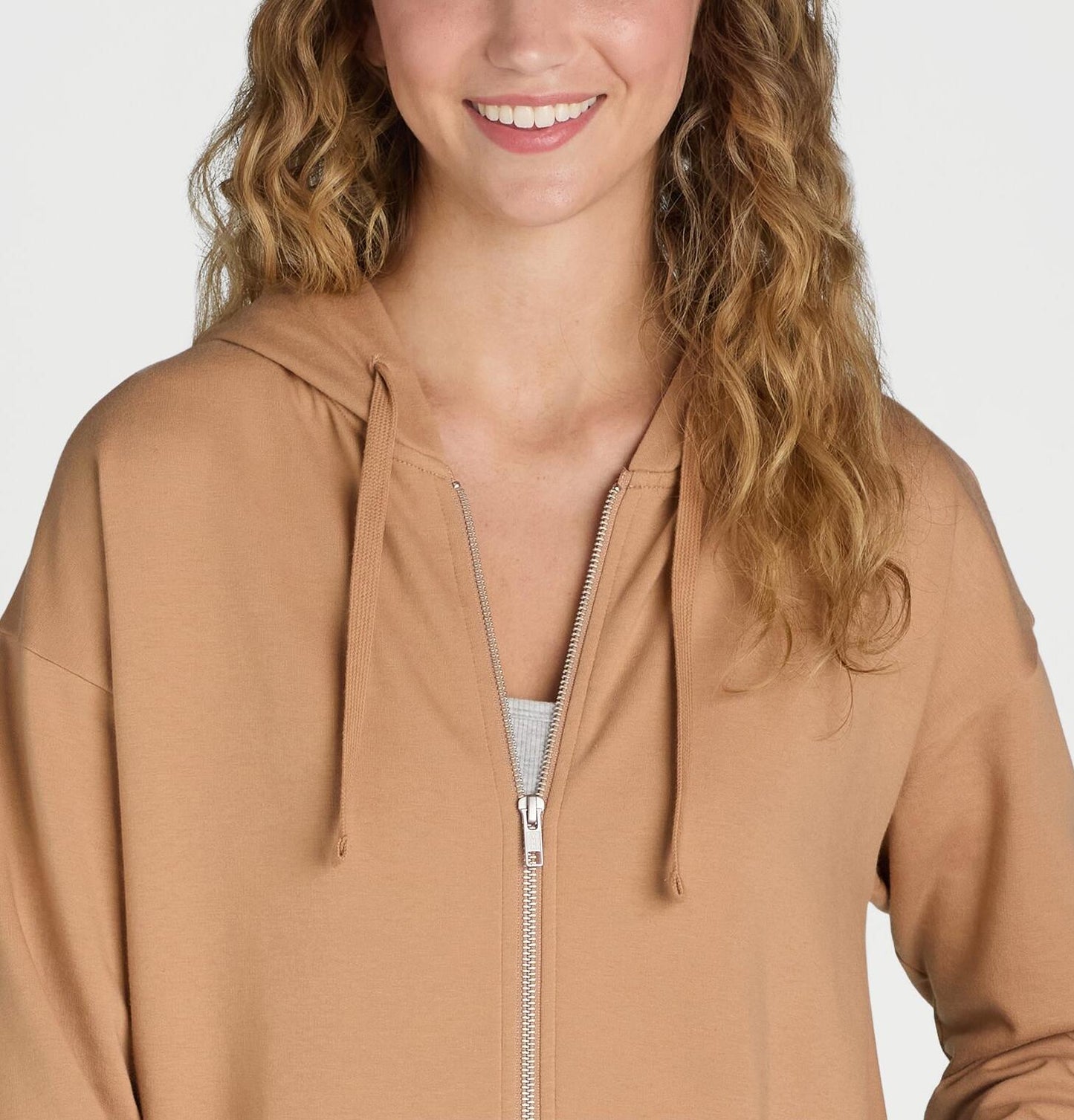 Time and Tru Womens and Womens Plus Zip Up Fleece Jacket with Hood Size M