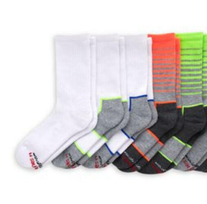 Hanes Boys X-Temp Perf Crew Sock 10-Pack Arch Support Assorted Size S (4.5-8.5)