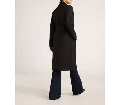 Sofia Jeans Womens Double Breasted Trench Coat Black Soot Size L