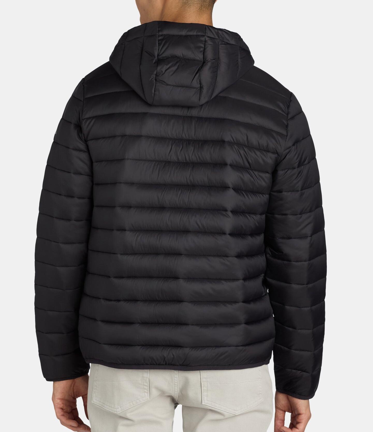 Ozark Trail Mens Quilted Hooded Puffer Jacket Full Zip Rich Black Size L (42-44)