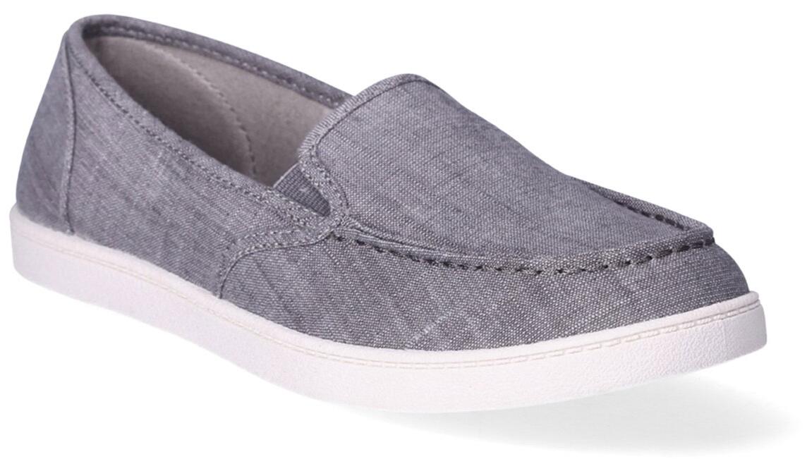 Time and Tru Womens Moc Toe Surf Sneakers Gray Size 8