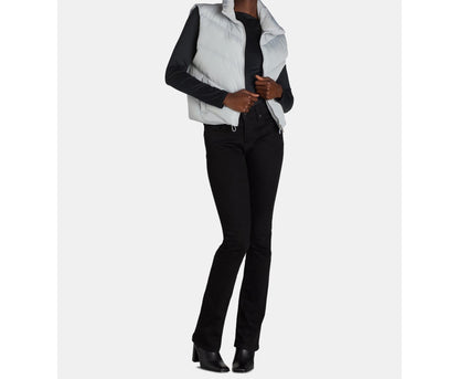 Liv & Lottie Womens Cropped Puffer Vest Silver Size S