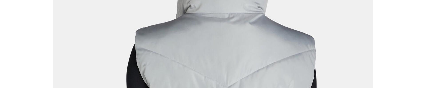 Liv & Lottie Womens Cropped Puffer Vest Silver Size S