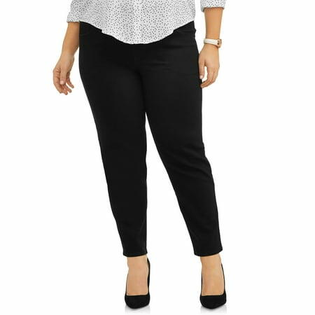 JMS Just My Size by Hanes Womens Plus&Petites Pull On 2-Pocket Pants Black Sz 4X