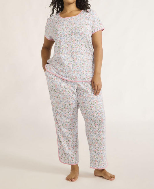 Joyspun Womens Sleep Tee and Pants Pajama Set 2-Piece