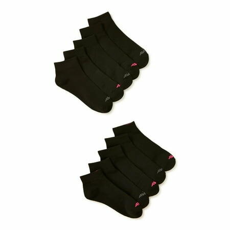 Avia Womens Performance Lightweight Ankle Socks 10-Pack Black Size 9-12