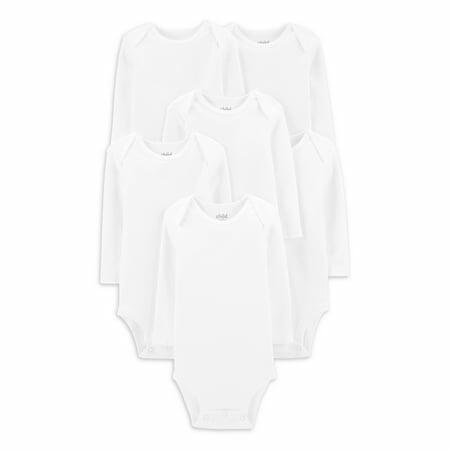 Carters Child of Mine Baby Unisex Short Sleeve Bodysuits 6-Pack White Size 0-3 M