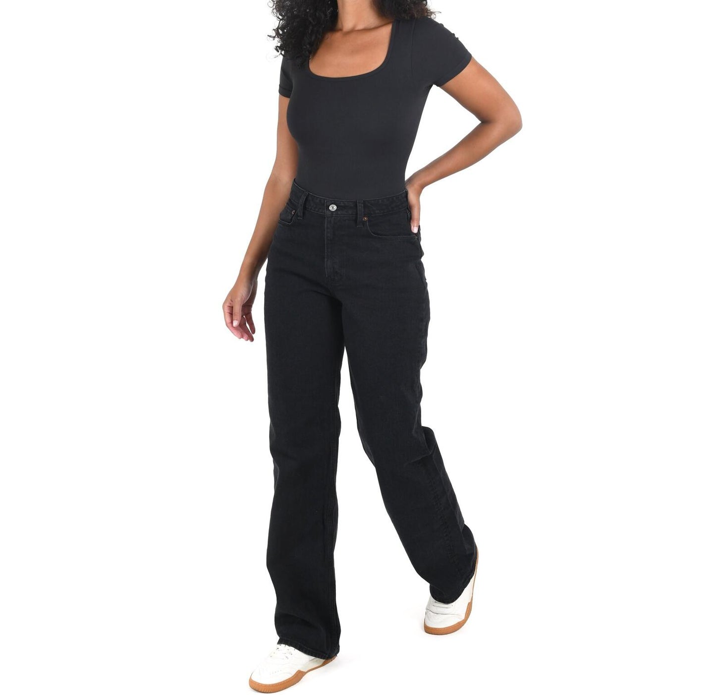 Joyspun Womens Seamless Slimming Bodysuit 2- Pack Black Soot/Winter White Size M