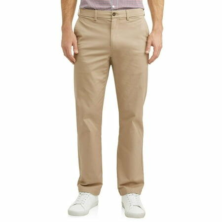 George Mens and Big Mens Premium Regular Fit Khaki Pant Stone Wash Size 34x30