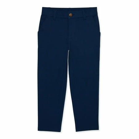 Wonder Nation Boys School Uniform Flat Front Pants Blue Cove Size 10 Slim