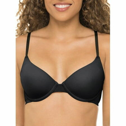 No Boundaries Womens Lightly Lined Underwire T-Shirt Bra Black Size 36D