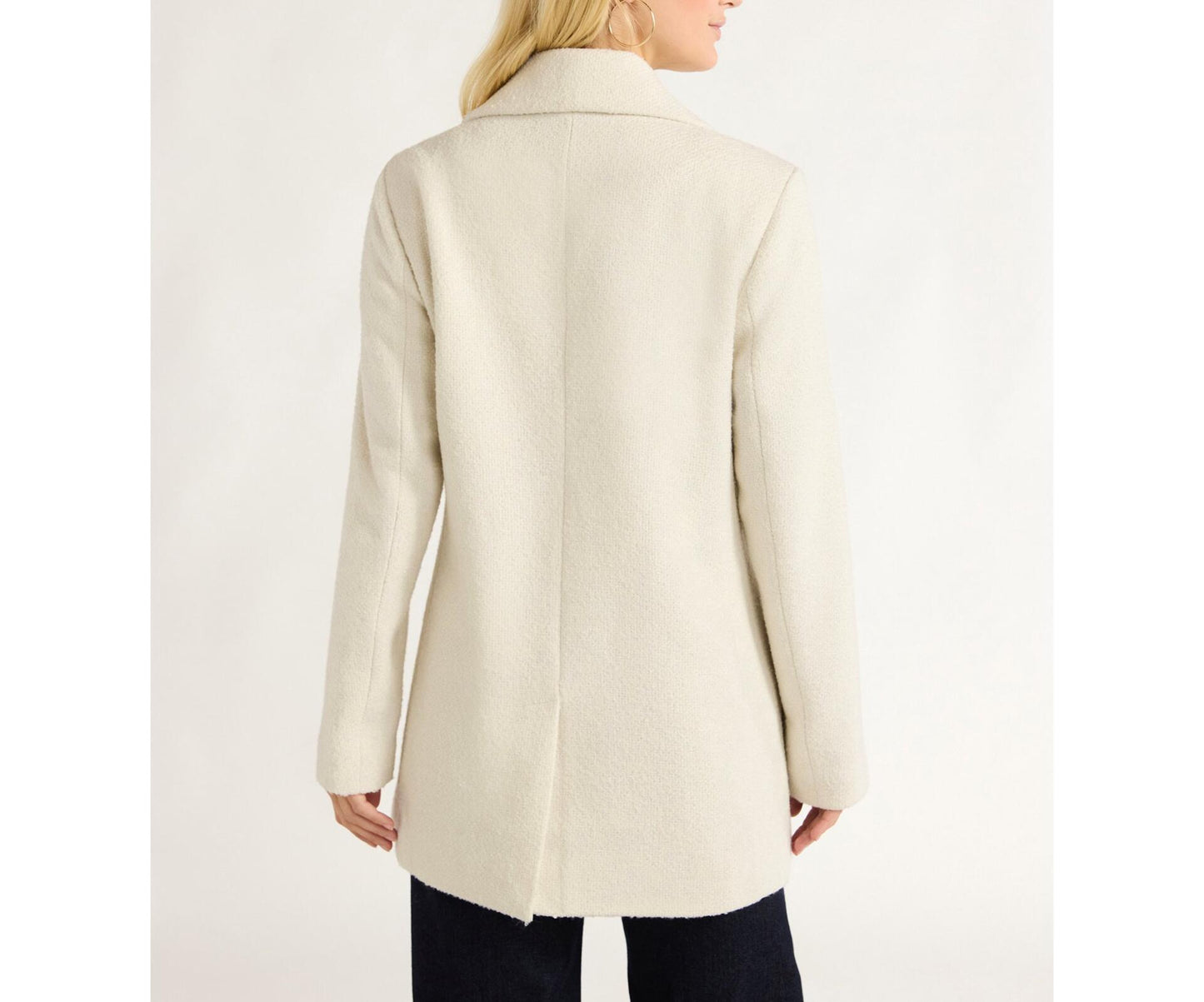 Free Assembly Womens Boxy Double Breasted Jacket Cream 100 Size XXL