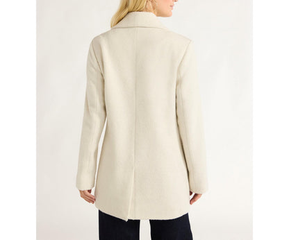 Free Assembly Womens Boxy Double Breasted Jacket Cream 100 Size XXL