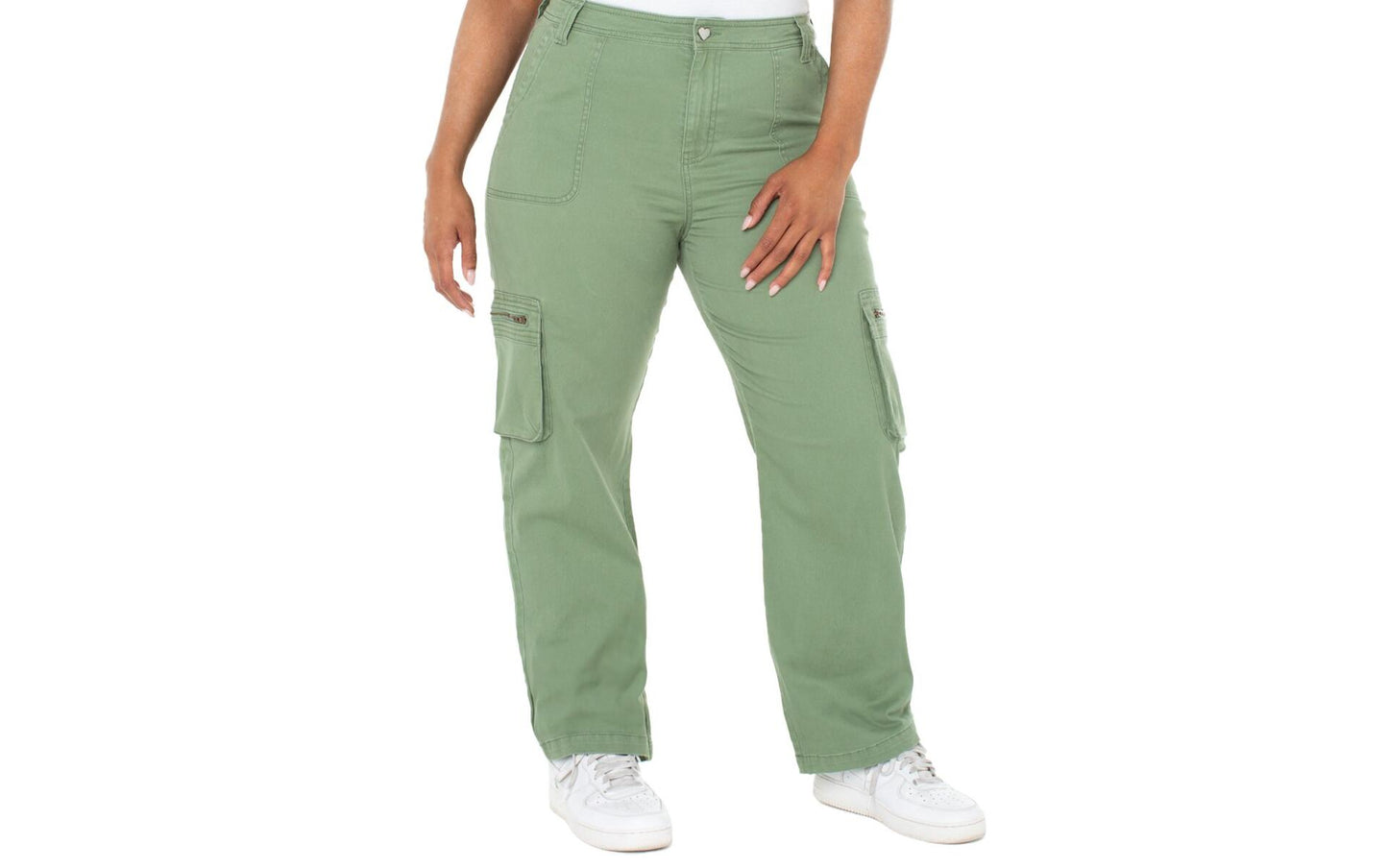 Celebrity Pink Juniors Mid Rise Wide Leg Cargo Pant Green Size 11/30