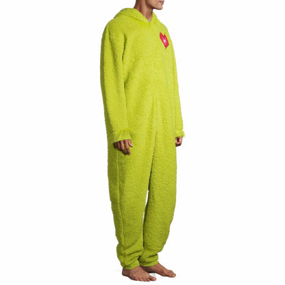 Dr. Seuss Men's Grinch Pajamas Union Suit Green Size XL