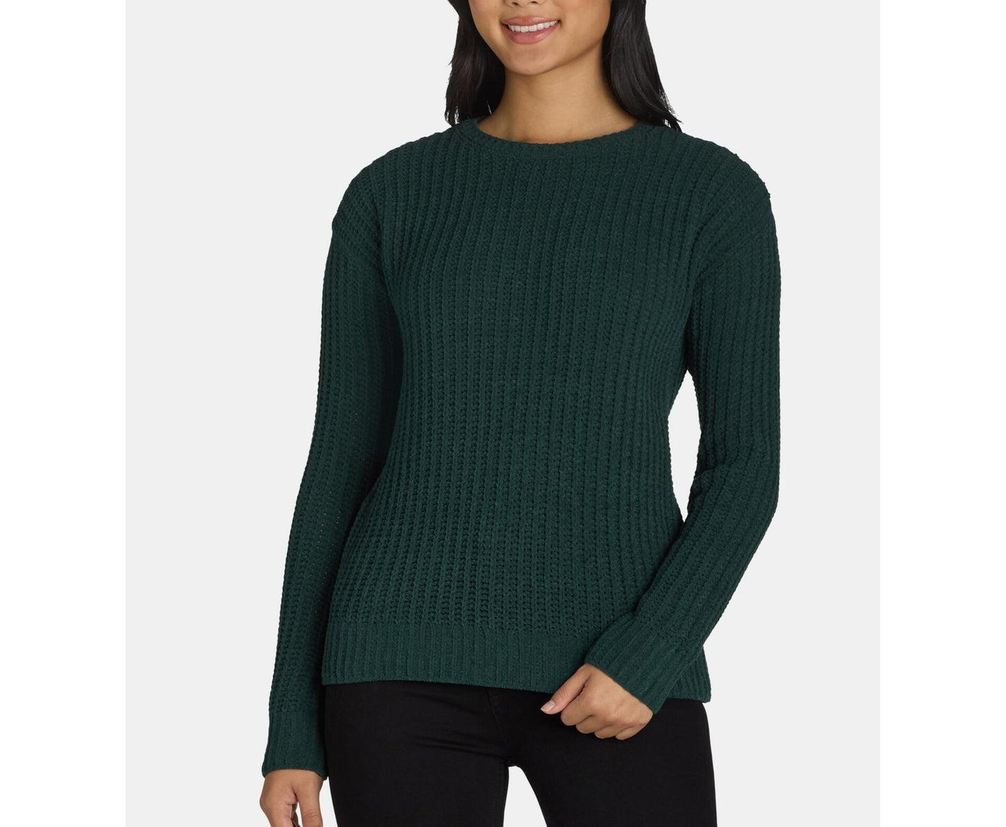 Time and Tru Womens Plus Matte Chenille Sweater Midweight Range Green Size 3X