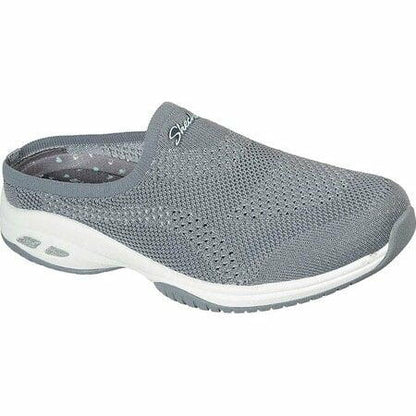 Skechers Womens Breathe Easy-Simple Pleasure Sneaker Gray Size 10