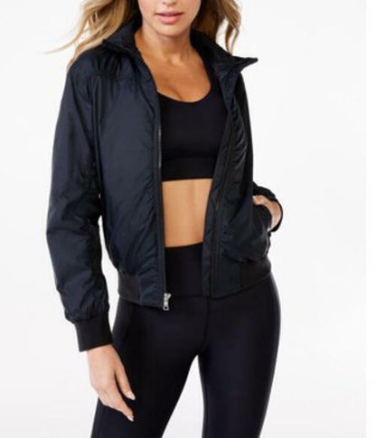 Sofia Active Womens Water Resistant Ruched Bomber Jacket Anthracite Size XXL(20)