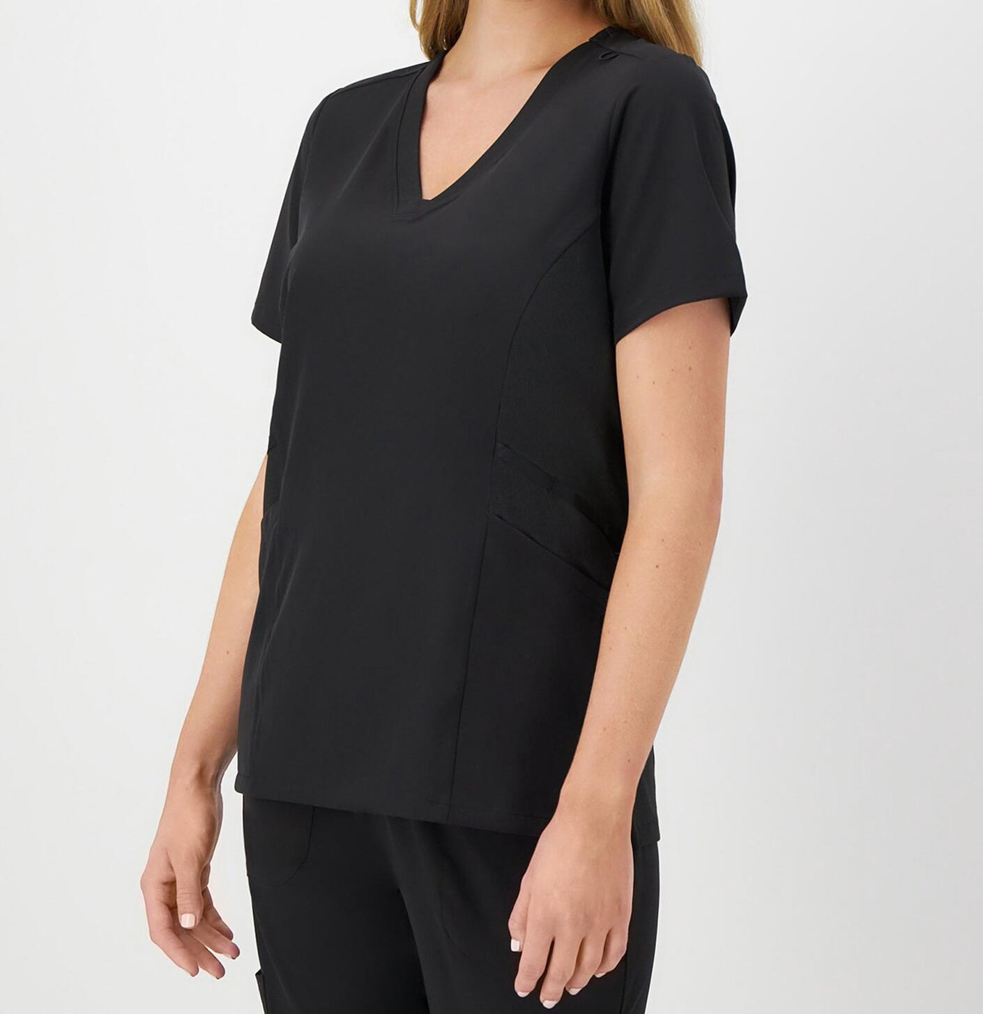 Hanes Comfort Fit Scrubs Women s Scrub Top New Ebony M