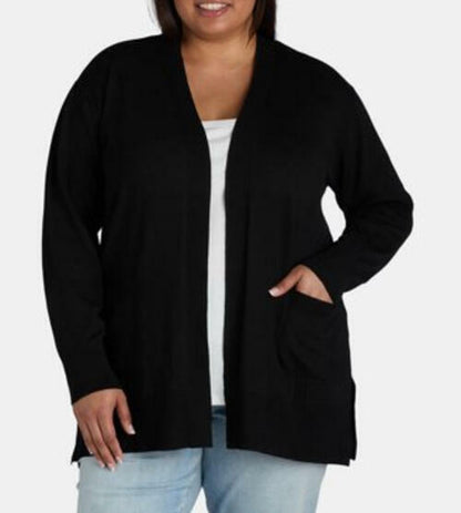 Terra & Sky Womens Fine Gauge Cardigan Lightweight Size 1X