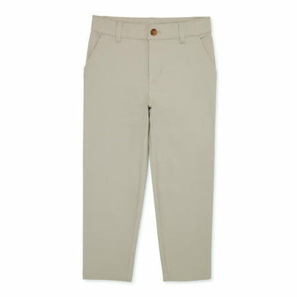 Wonder Nation Boys School Uniform Flat Front Pants Warm Beige Size12 Husky