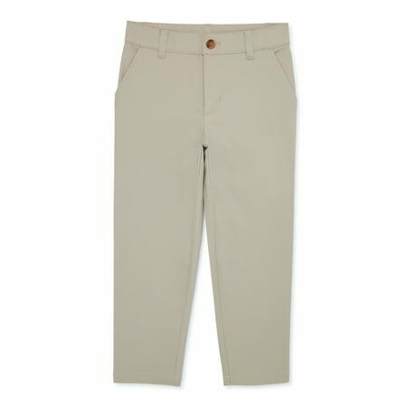 Wonder Nation Boys School Uniform Flat Front Pants Warm Beige Size12 Husky